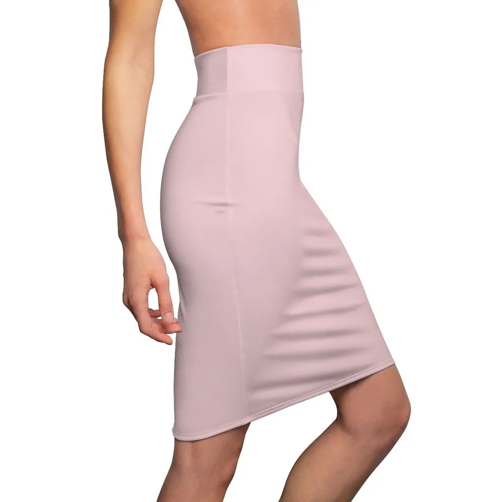 Womens Skirt - Light Pink Pencil Skirt