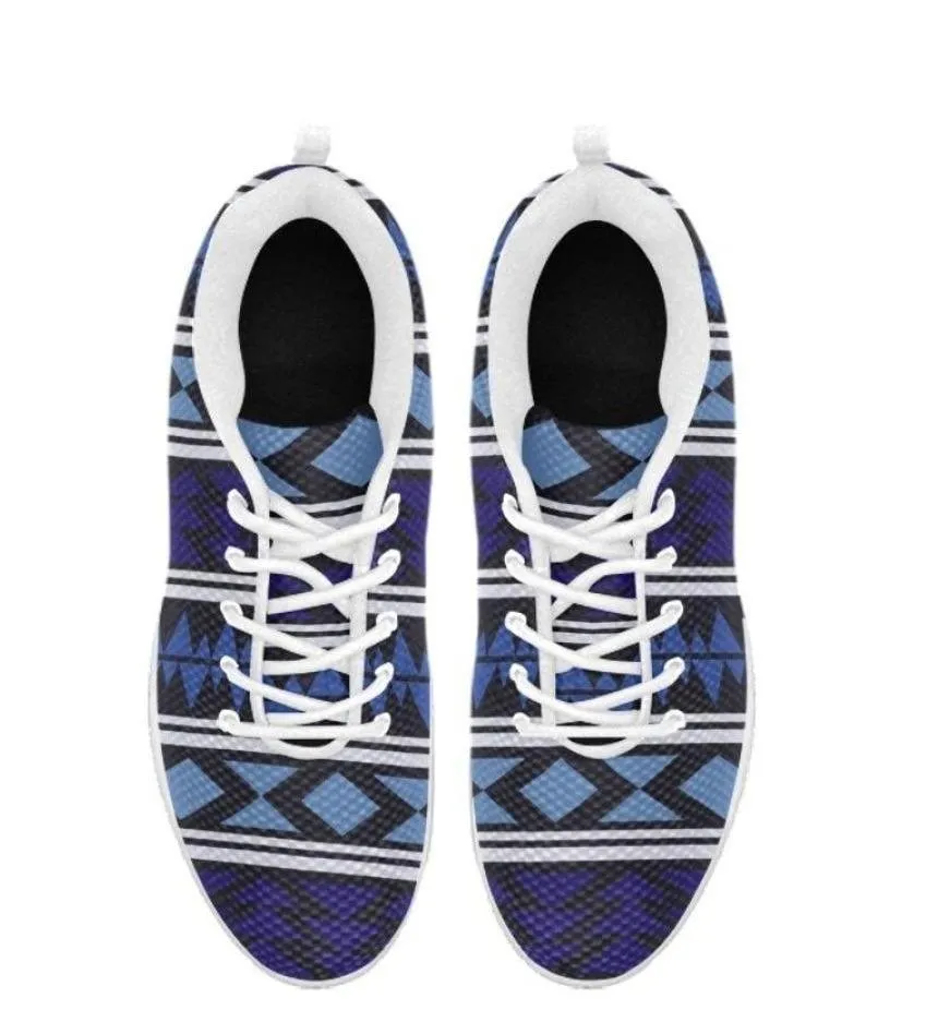 Womens Sneakers, Blue Horizon Aztec Print Running Shoes