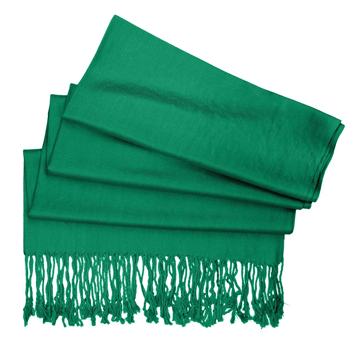 Women's Soft Solid Color Pashmina Shawl Wrap Scarf - Irish Green