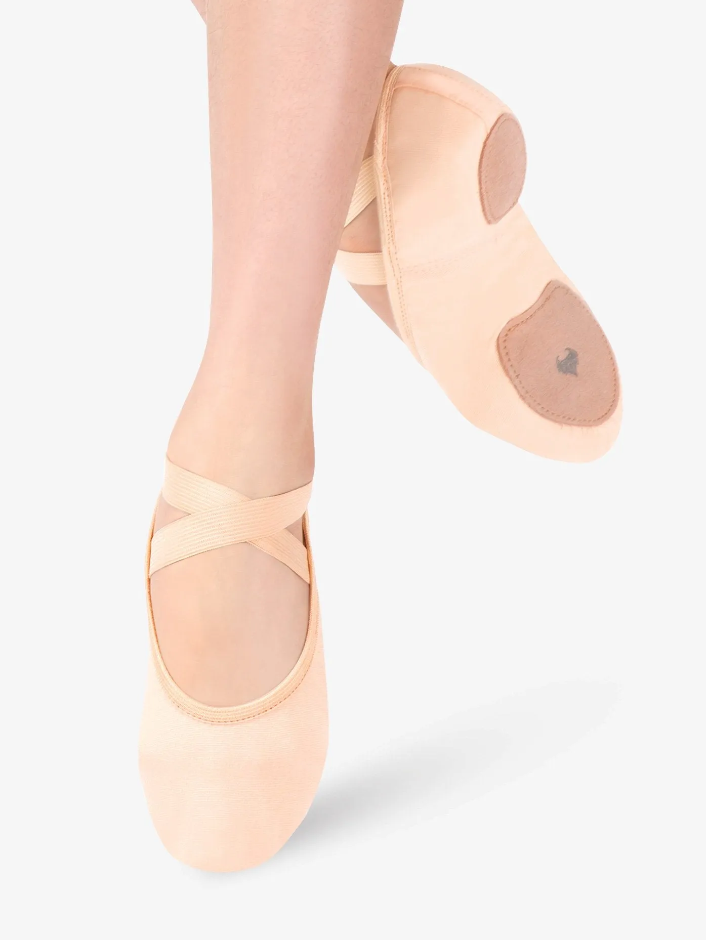 Womens Stretch Canvas Split Sole Ballet Shoes