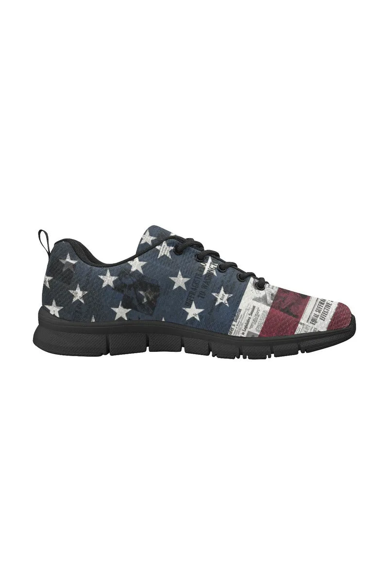 Women's Suffrage & USA Flag Women's Breathable Running Shoes