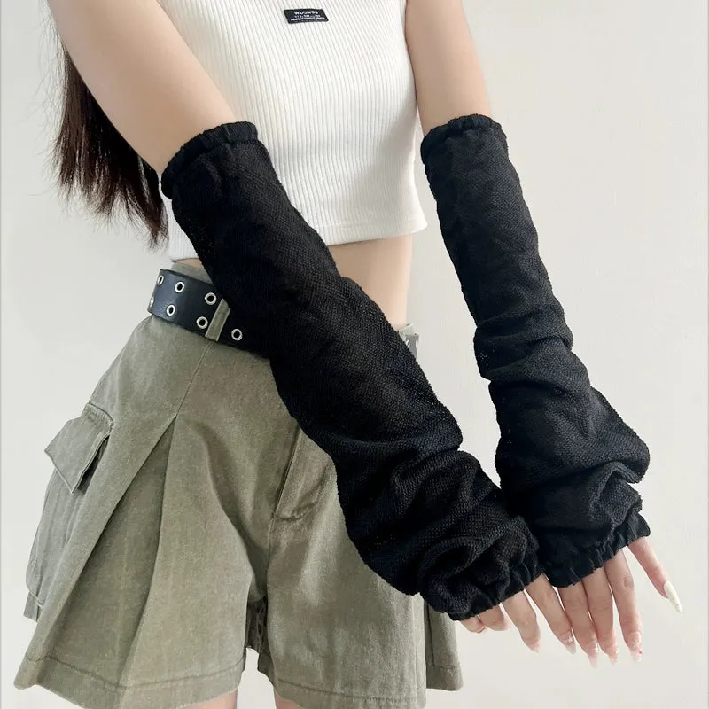 Women's Thin Breathable Sunscreen Gloves - Stylish Arm Cover