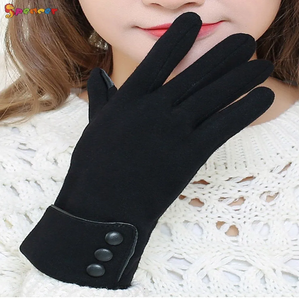 Women's Touchscreen Gloves Winter Warm Thermal Soft Lined Thick Texting Gloves Windproof Driving Gloves for Ladies Black