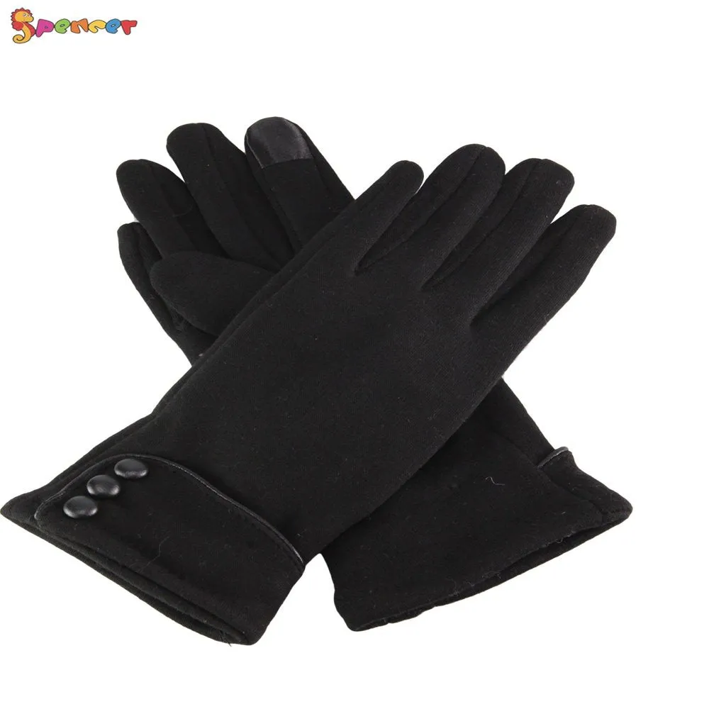 Women's Touchscreen Gloves Winter Warm Thermal Soft Lined Thick Texting Gloves Windproof Driving Gloves for Ladies Black