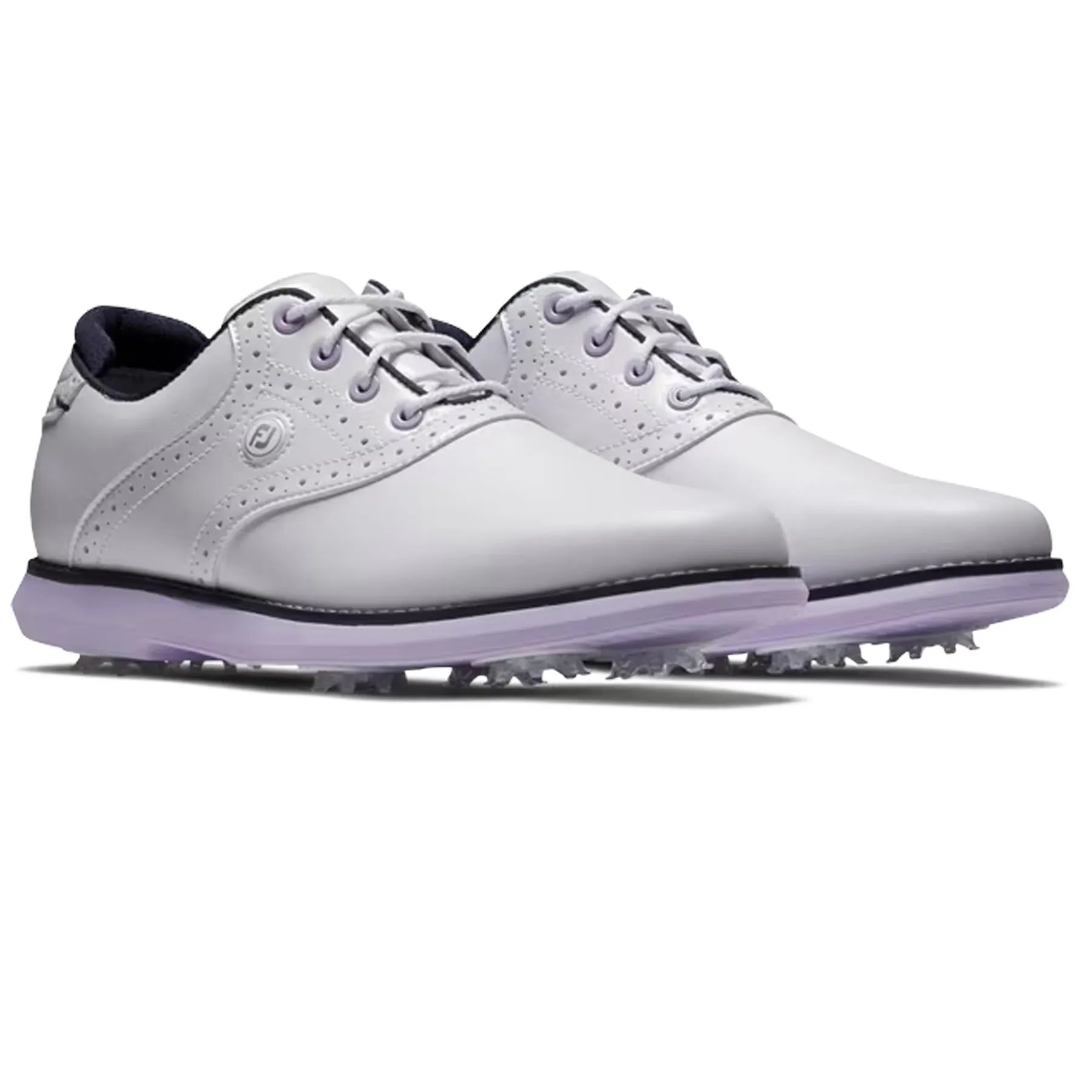 Womens Traditions Golf Shoes White/Navy/Purple - AW24