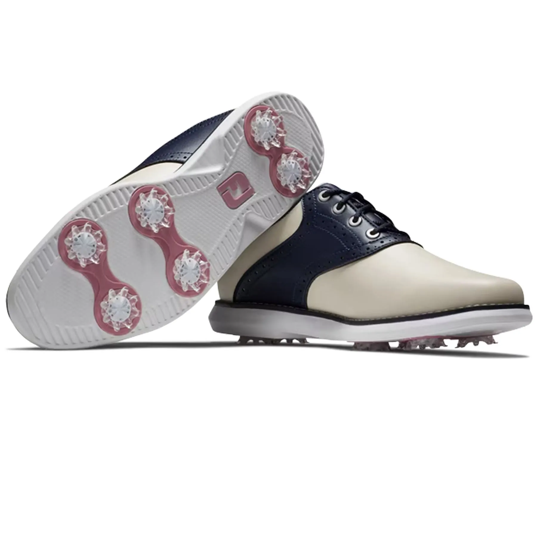 Womens Traditions Spikeless Golf Shoes Vanilla/Navy/White - AW24