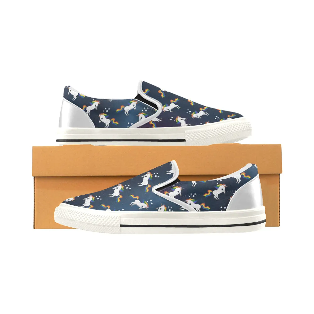 Women's Unicorn Casual Print Canvas Slip-on Shoes