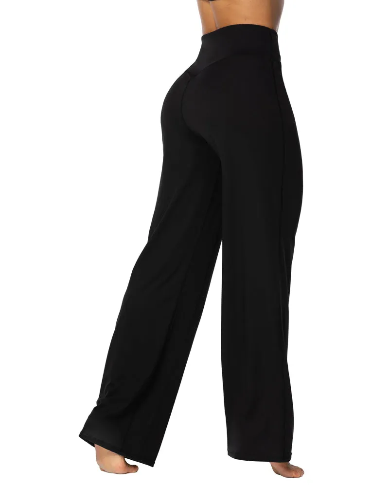 Womens Wide Leg and High Waist Tummy Control Bootcut Pants