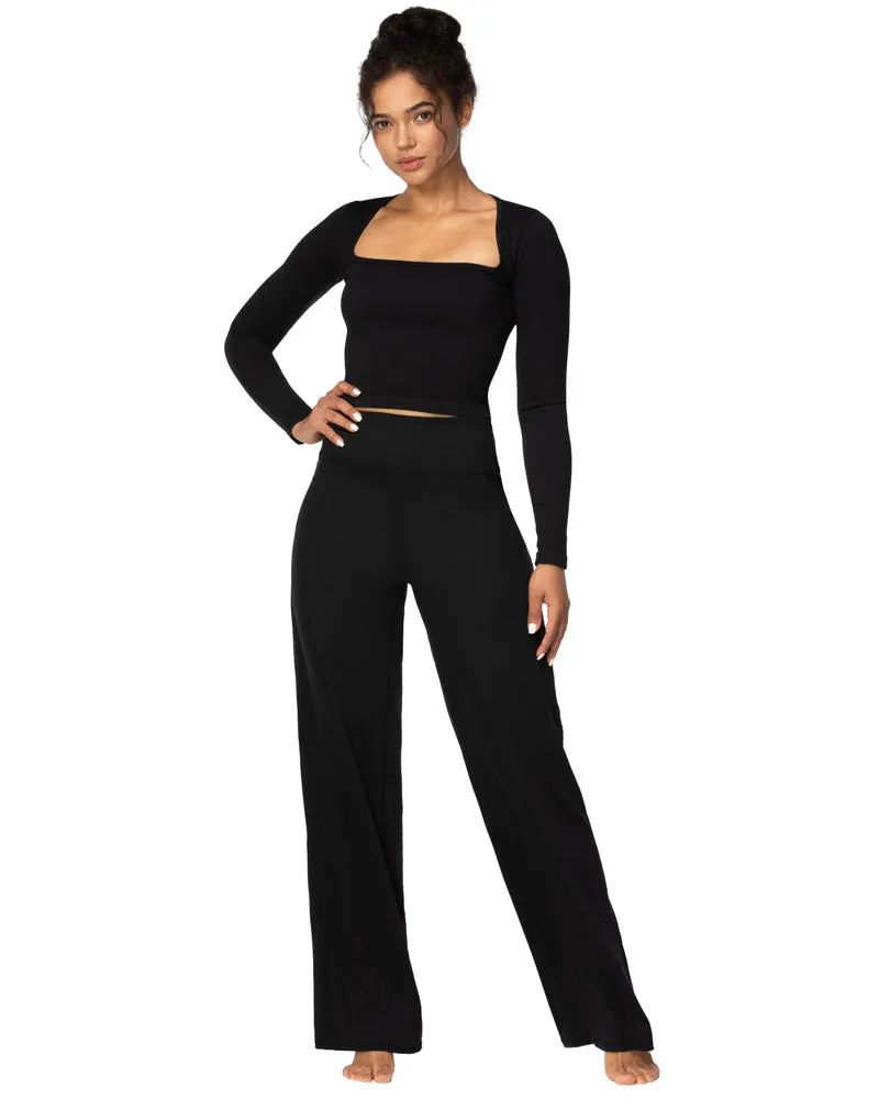 Womens Wide Leg and High Waist Tummy Control Bootcut Pants