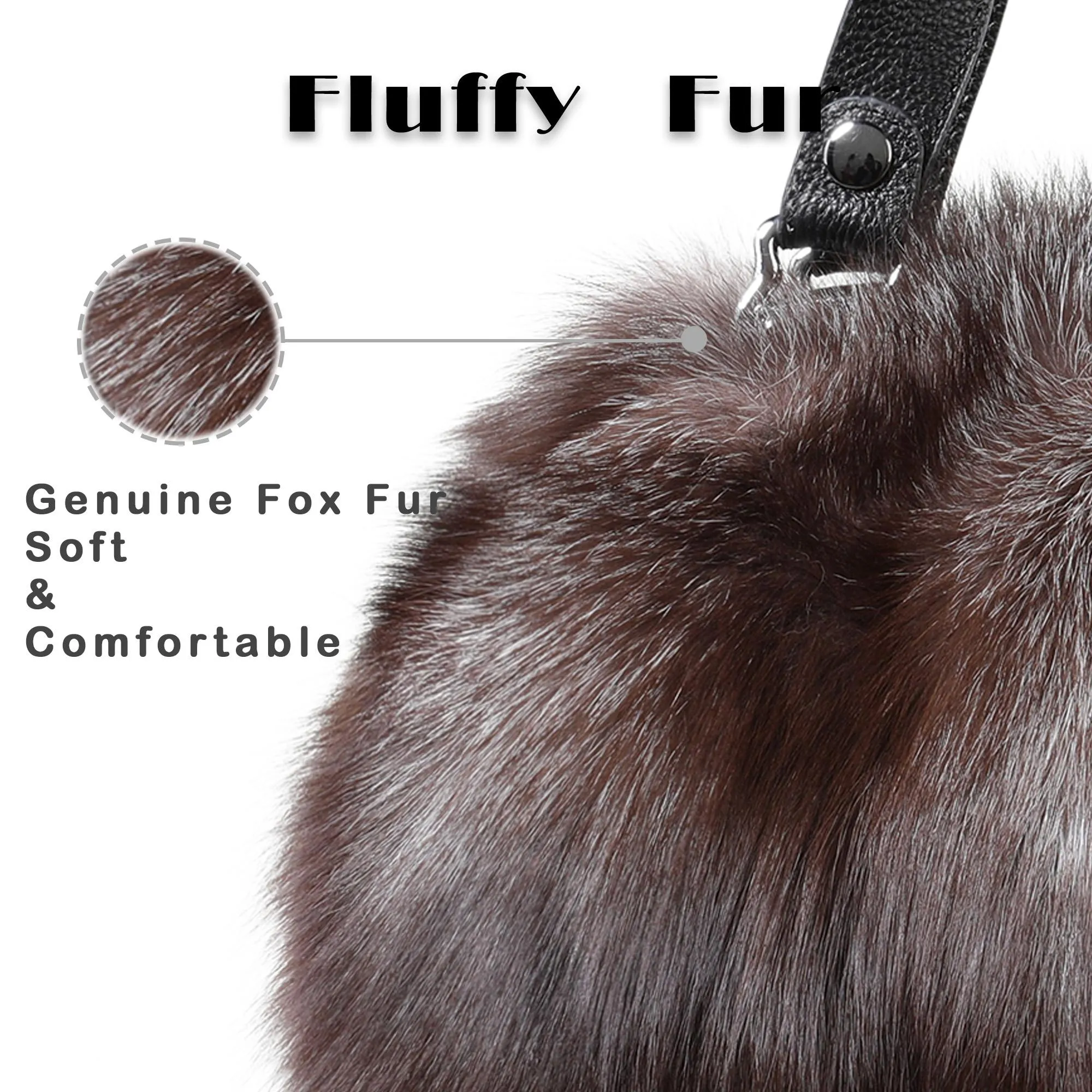 Women's Winter Fur Fox Handbag Leather Ladies Shoulder Bag FS19808