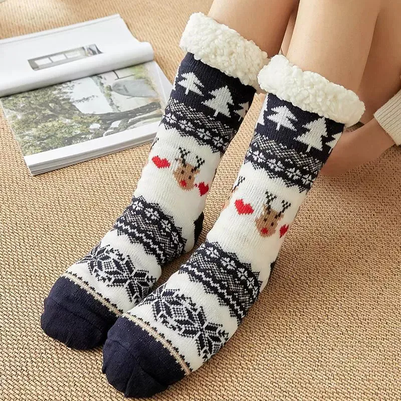 Women's Winter Warm Slipper Socks  Cozy Comfort with Nonskid Grip