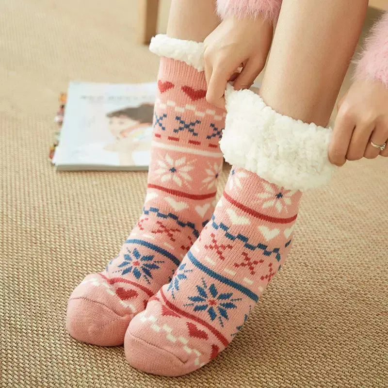 Women's Winter Warm Slipper Socks  Cozy Comfort with Nonskid Grip