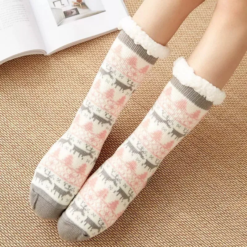 Women's Winter Warm Slipper Socks  Cozy Comfort with Nonskid Grip