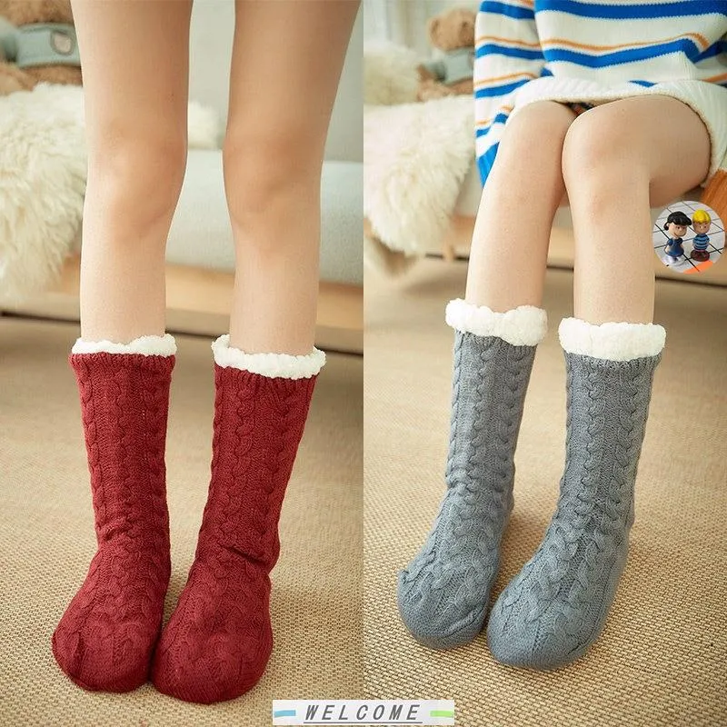 Women's Winter Warm Slipper Socks  Cozy Comfort with Nonskid Grip