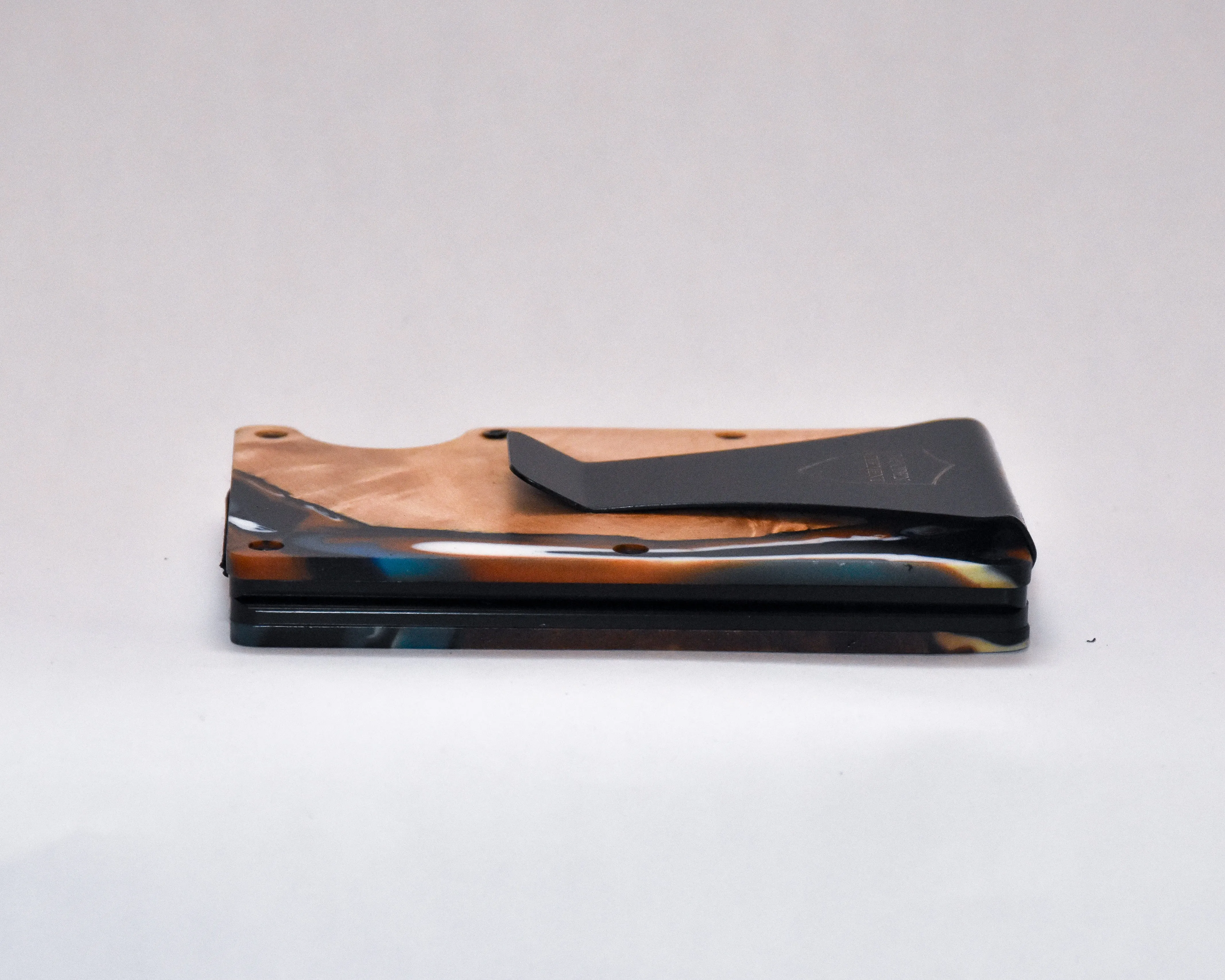 Wood and Resin Smart Wallet (Coffee   Blue   Black   White)