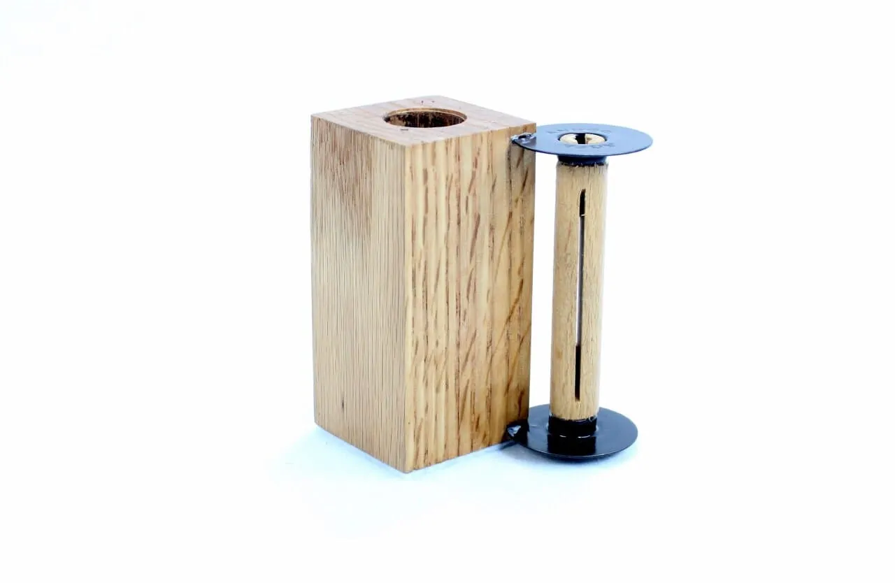 Wooden Wine Bottle Stopper Display Stand - ANSCO D6 Film Spool