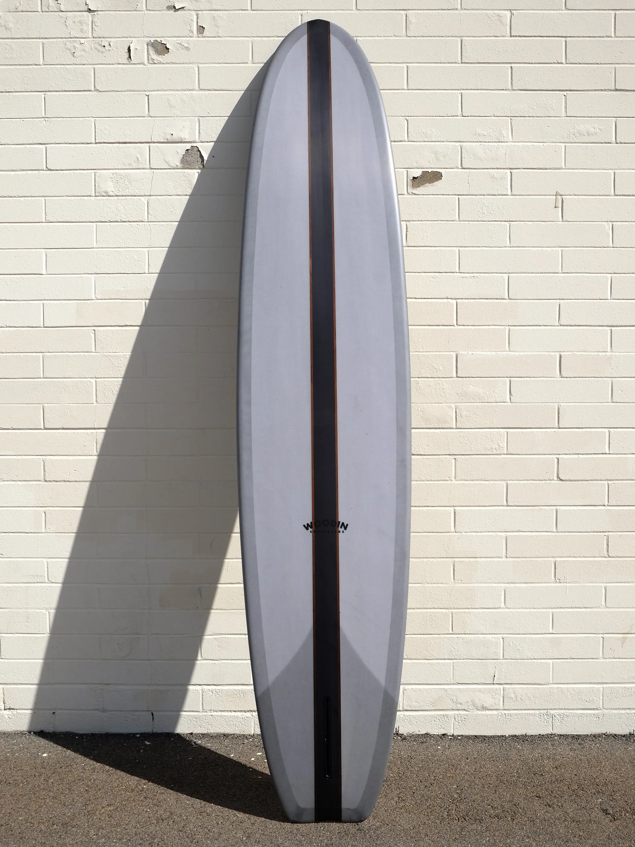 Woodin Surfboards | 9'8" High Roller Smoke Black Longboard