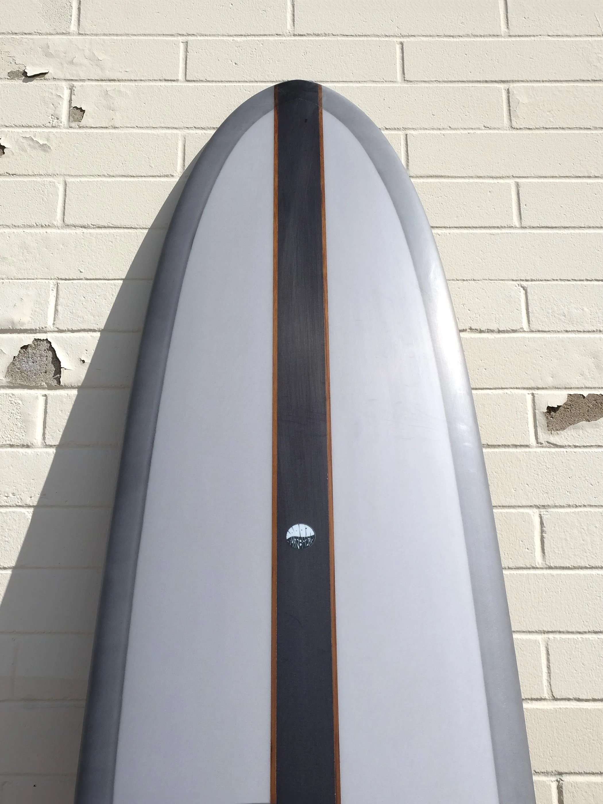 Woodin Surfboards | 9'8" High Roller Smoke Black Longboard