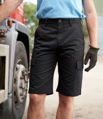 Workwear PRO RTX Pro Cargo Mens Black Shorts 30"-42"