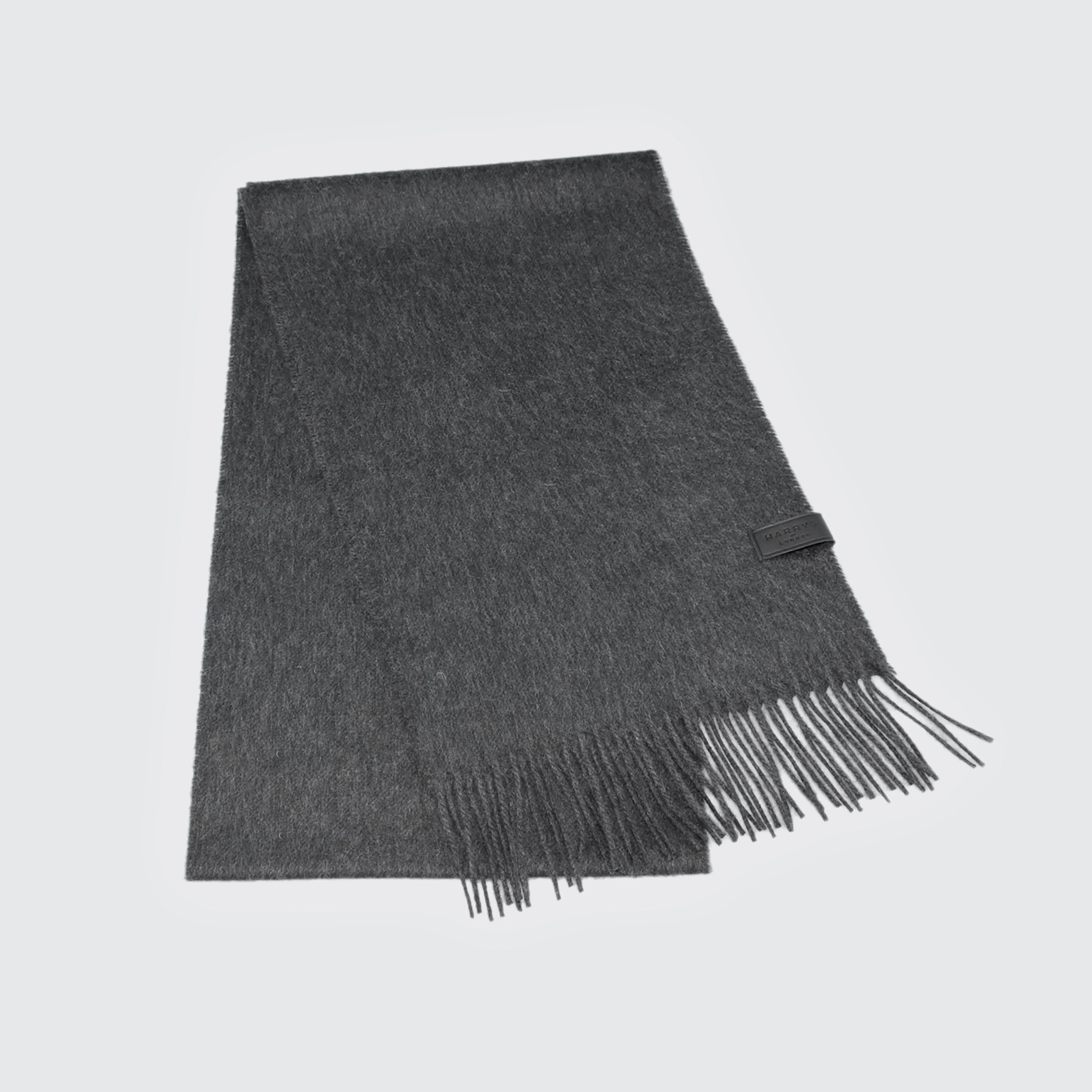 Woven Scarf 100% Cashmere Charcoal