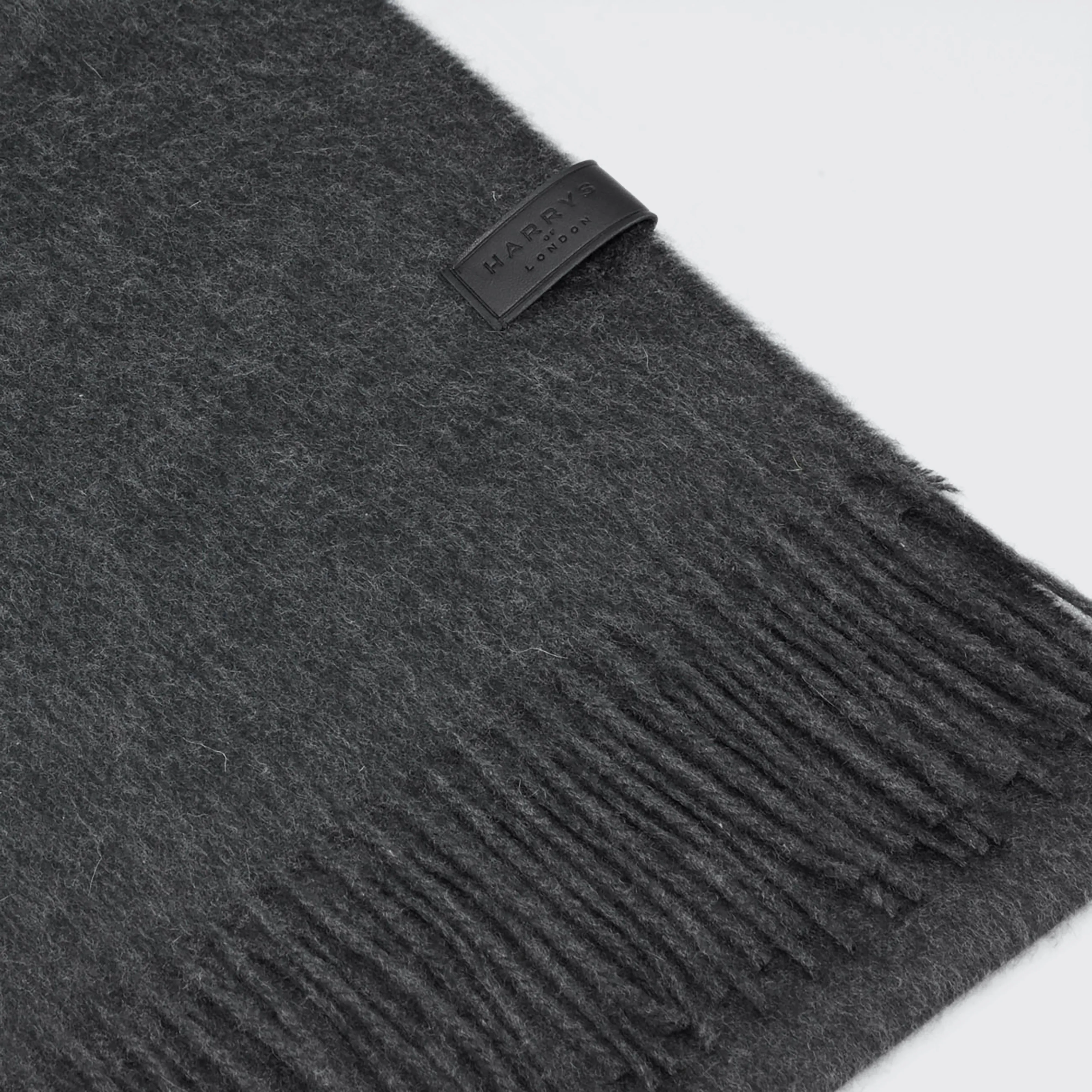 Woven Scarf 100% Cashmere Charcoal