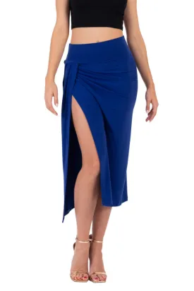 Wrap Tango Midi Skirt With High Slit