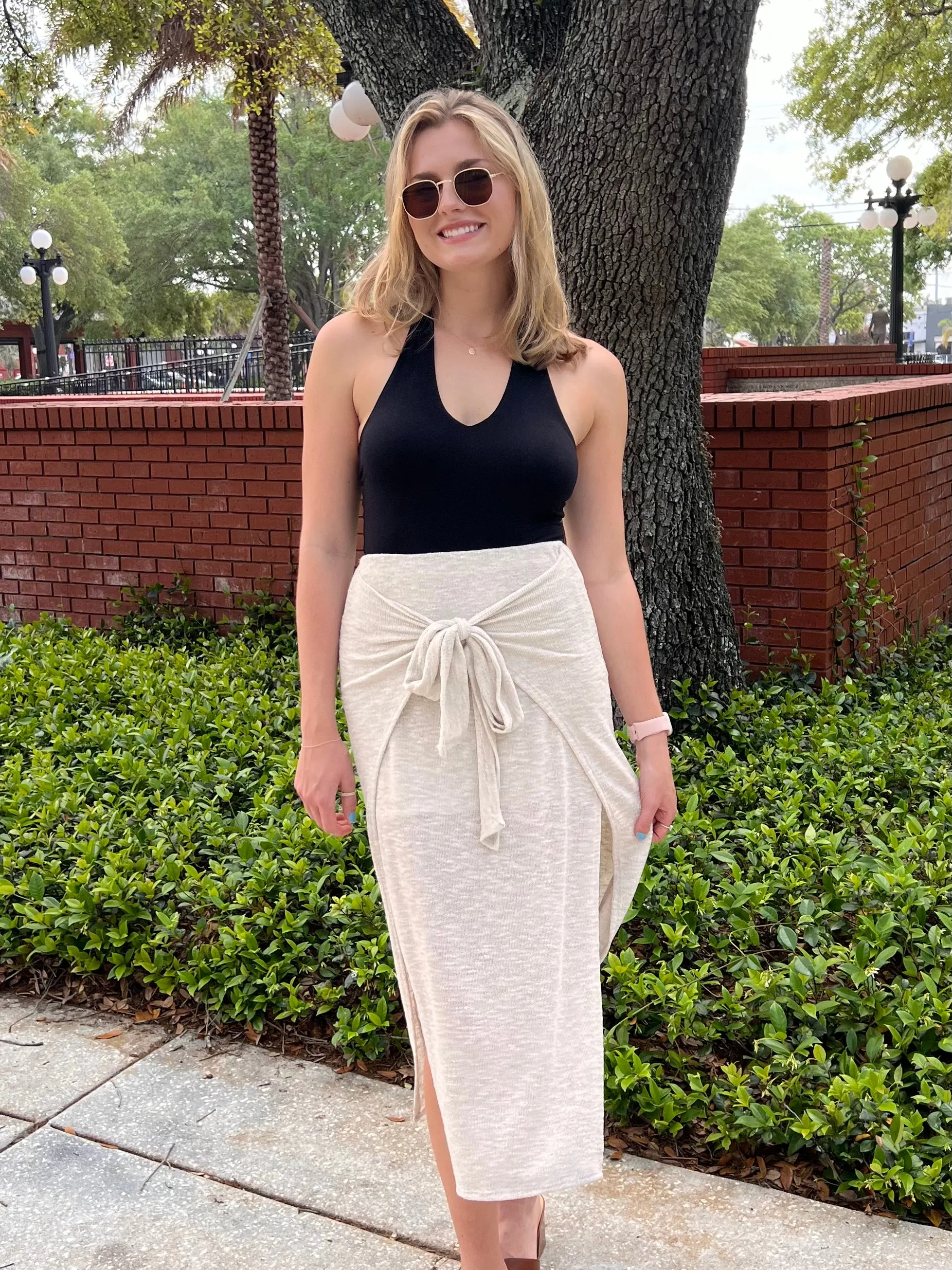 WYATT MAXI SKIRT IN OATMEAL