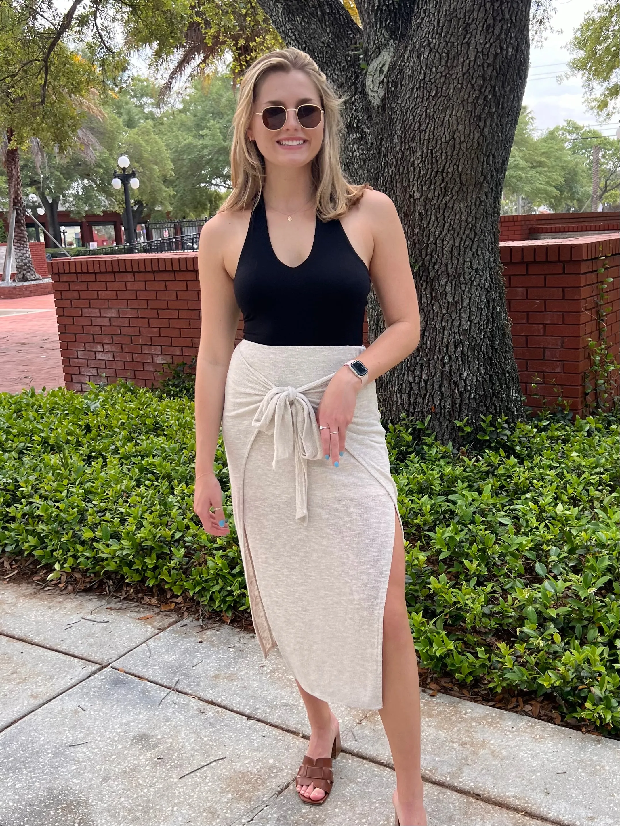 WYATT MAXI SKIRT IN OATMEAL