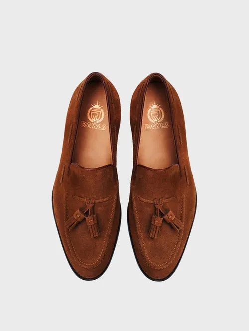 Wyatt Tassel Loafer-Cognac Suede