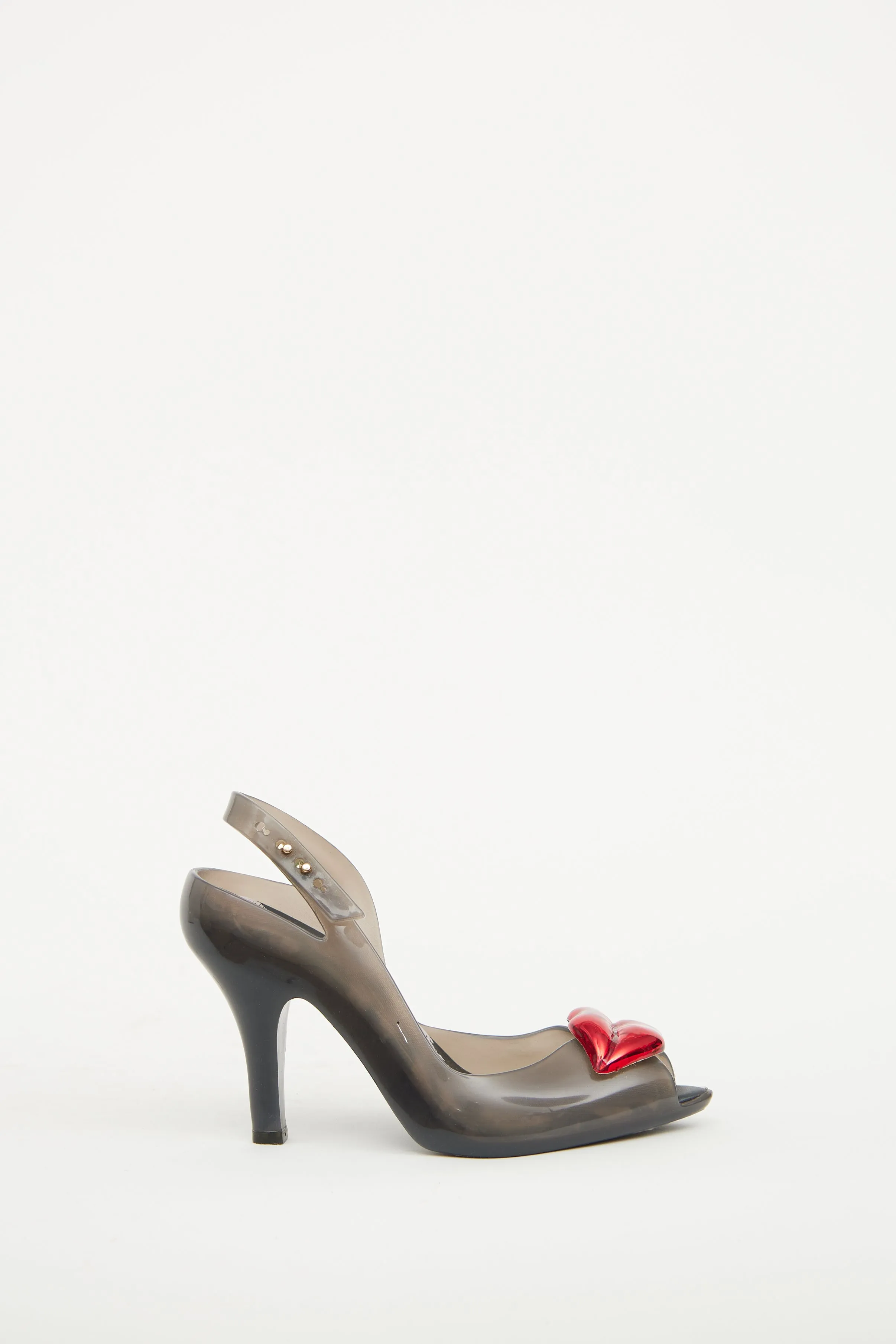 x Melissa Grey & Red Lip Pump