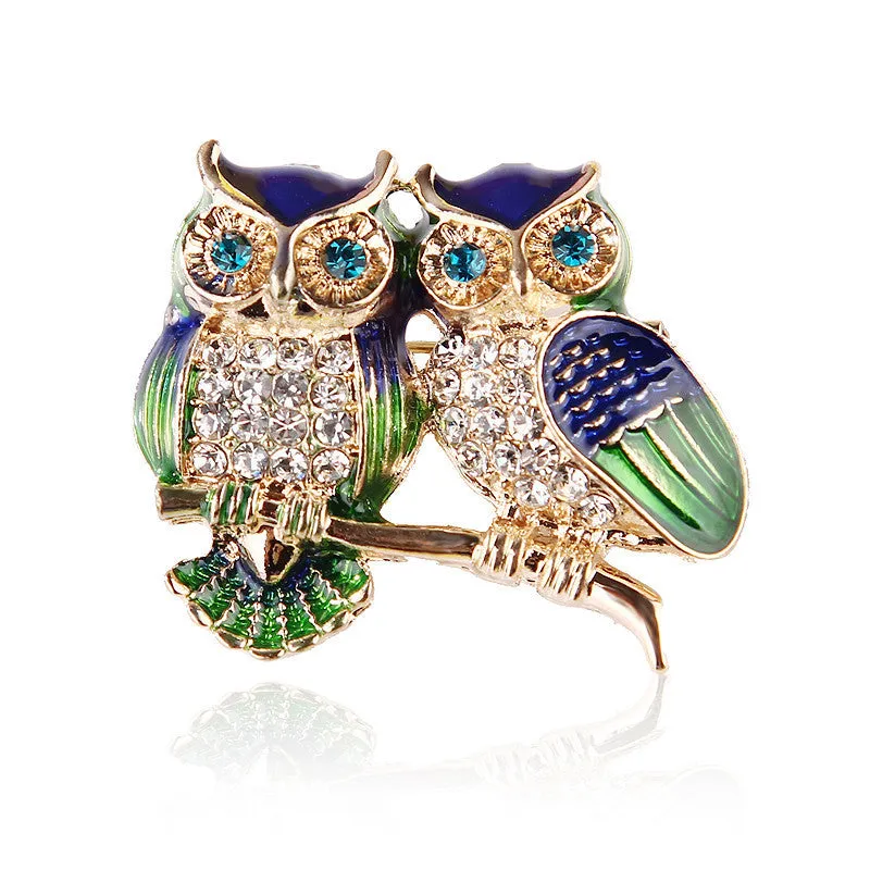 XSB050 - Retro Owl Brooch