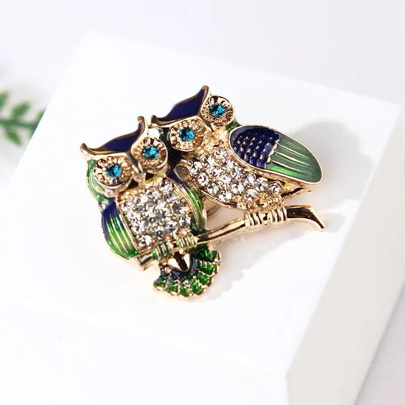 XSB050 - Retro Owl Brooch