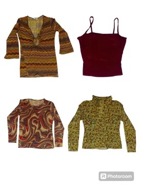 Y2K Fever: Unleash Your Inner Fashionista with These Stylish tops(S-341)