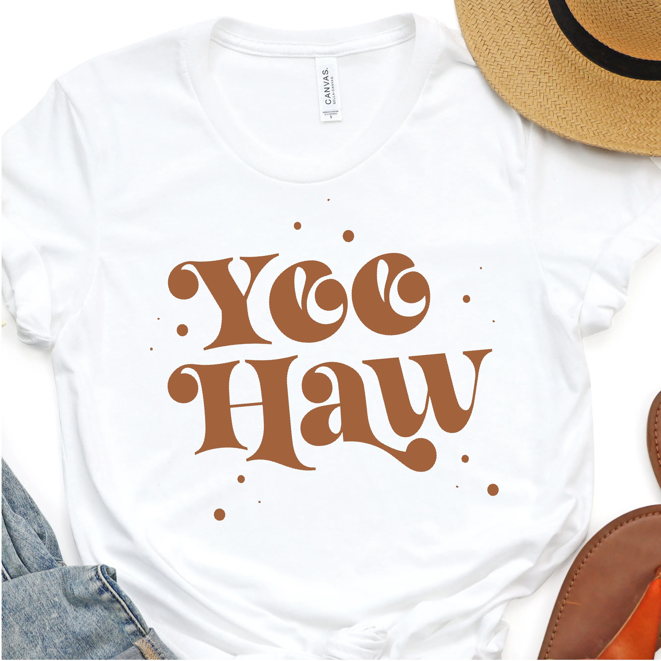 Yeee Haw - Brown Print - Nashville T-Shirt