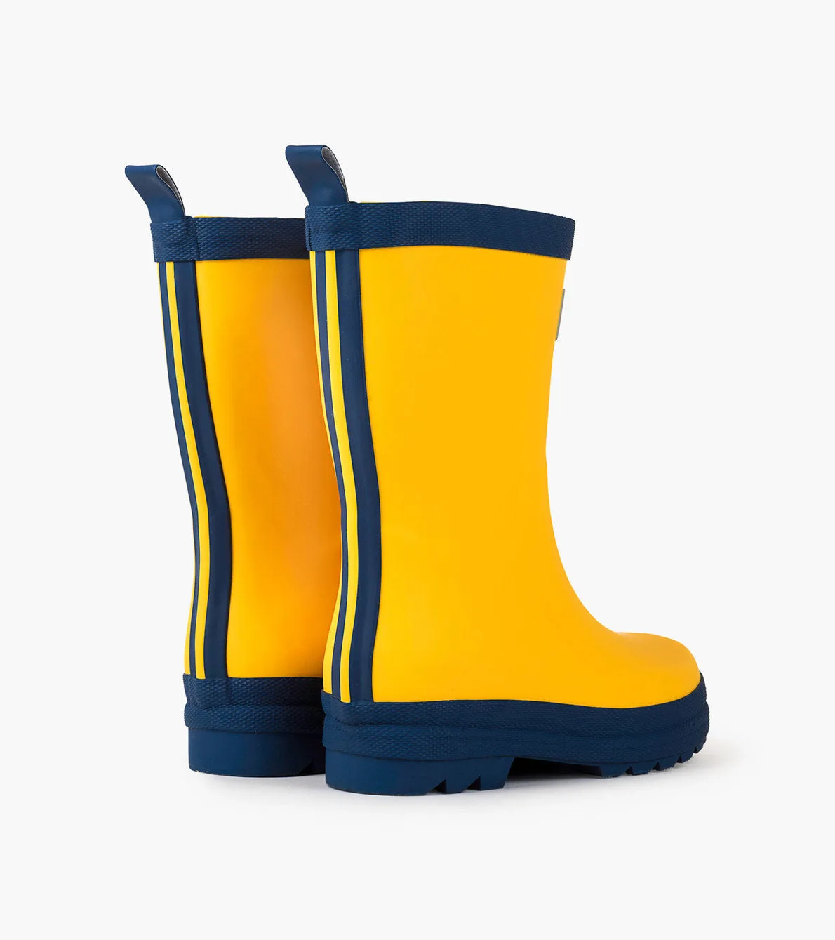 Yellow & Navy Rainboots