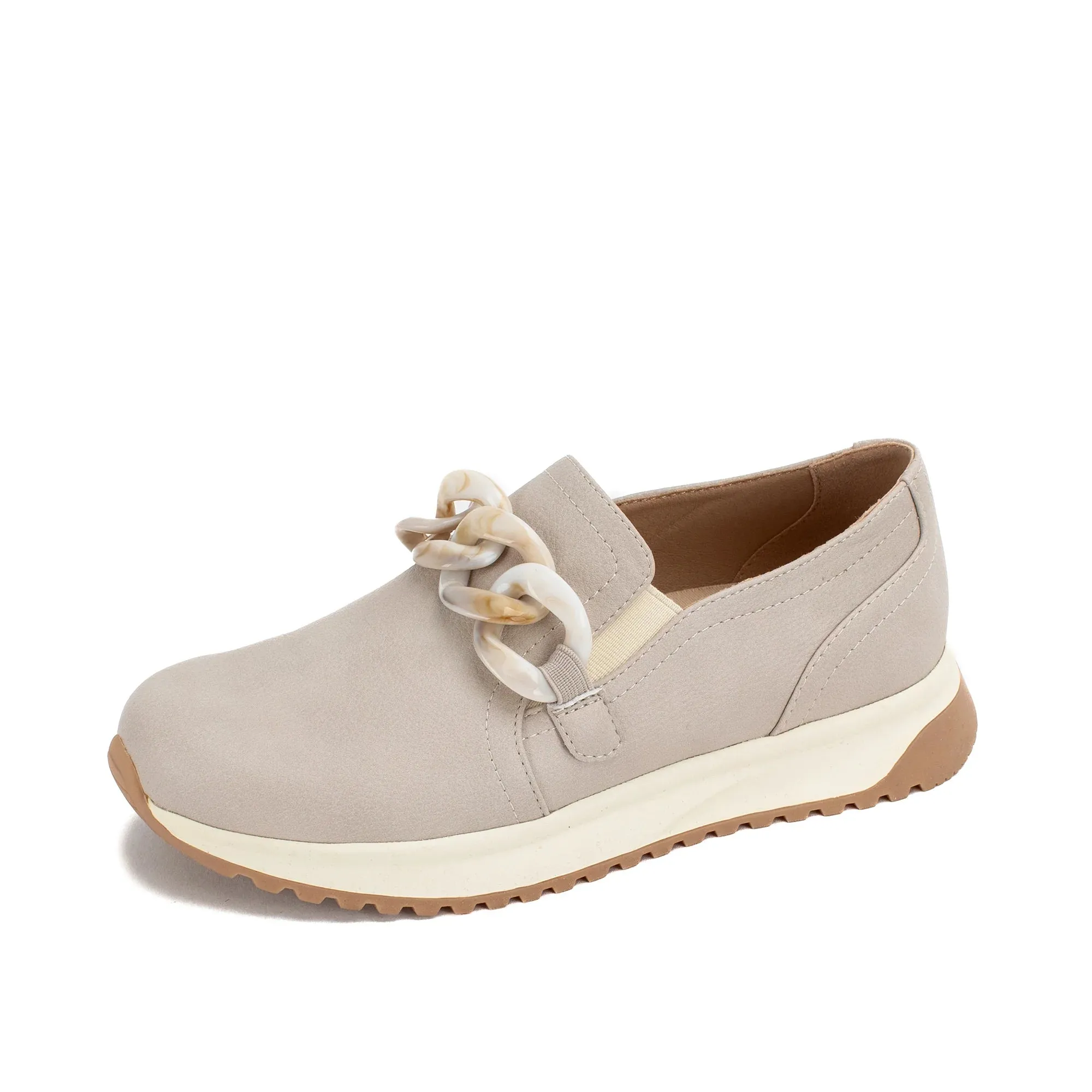 Yellow Box | Rory Slip-on Loafer in Taupe