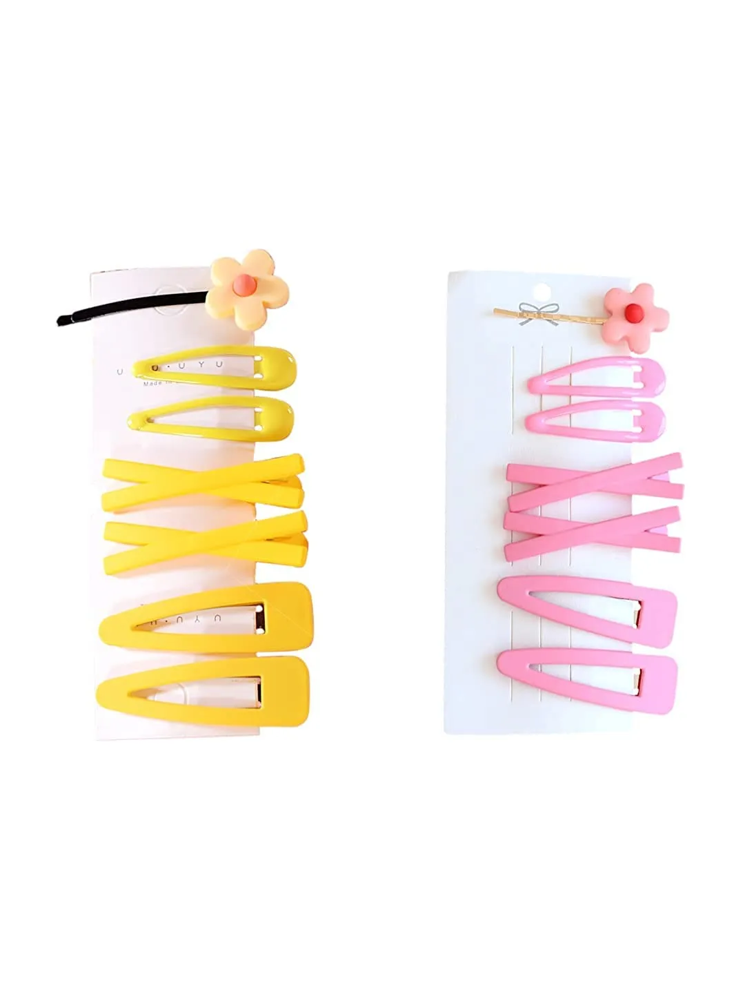 Yellow Chimes 14 Pcs Hair Clips for Girls Kids & Women | Cute Hair Accessories Bows Tic Tac & Tik Tok Clips for Baby Girl & Women