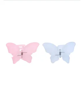 Yellow Chimes Claw Clips for Women Hair Clutches for Women Hair Accessories For Women Set of 2 Pcs Claw Clip Pink White Butterfly Clips Big Clutchers for Hair Clutcher for women and Girls Gifts