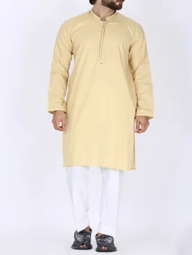 Yellow Cotton Kurta - AL-K-775