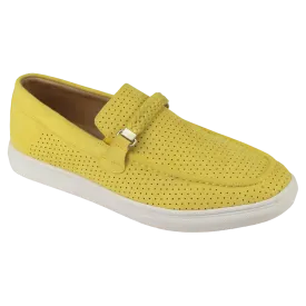 Yellow Men's Casual Slip-On Loafers Shoes Suede  Material Summer shoes