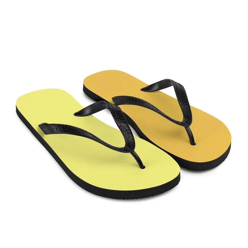 Yellow Orange Flip-Flops