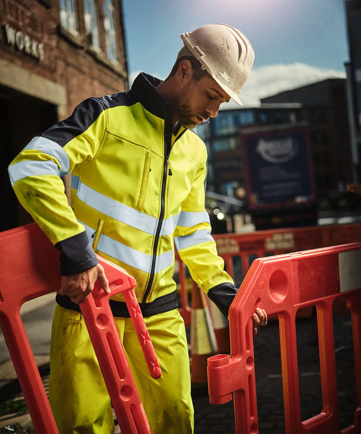 Yellow/Navy - High-vis pro softshell