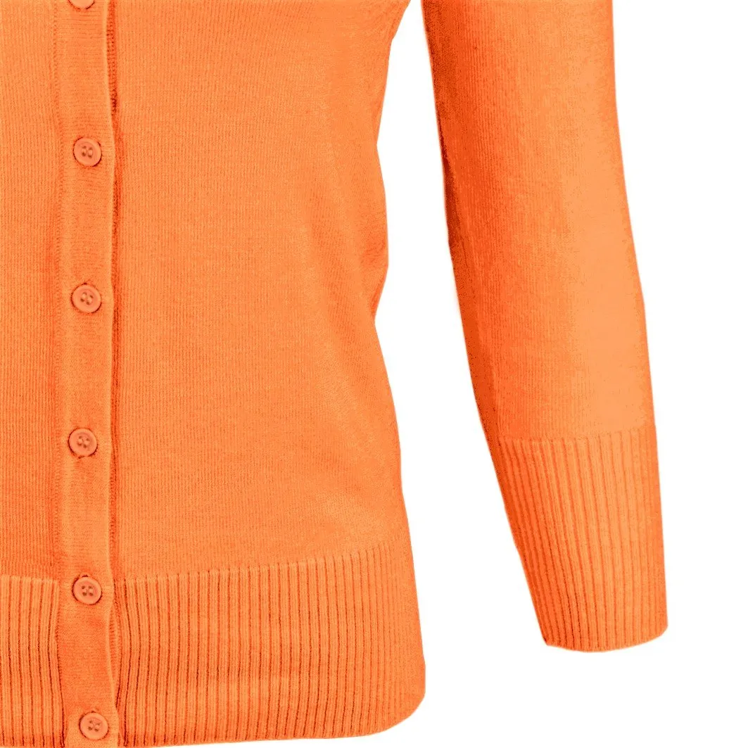 YEMAK Women's 3/4 Sleeve V-Neck Button Down Cardigan Sweater CO078 (S-L) Color Option (2 of 2)