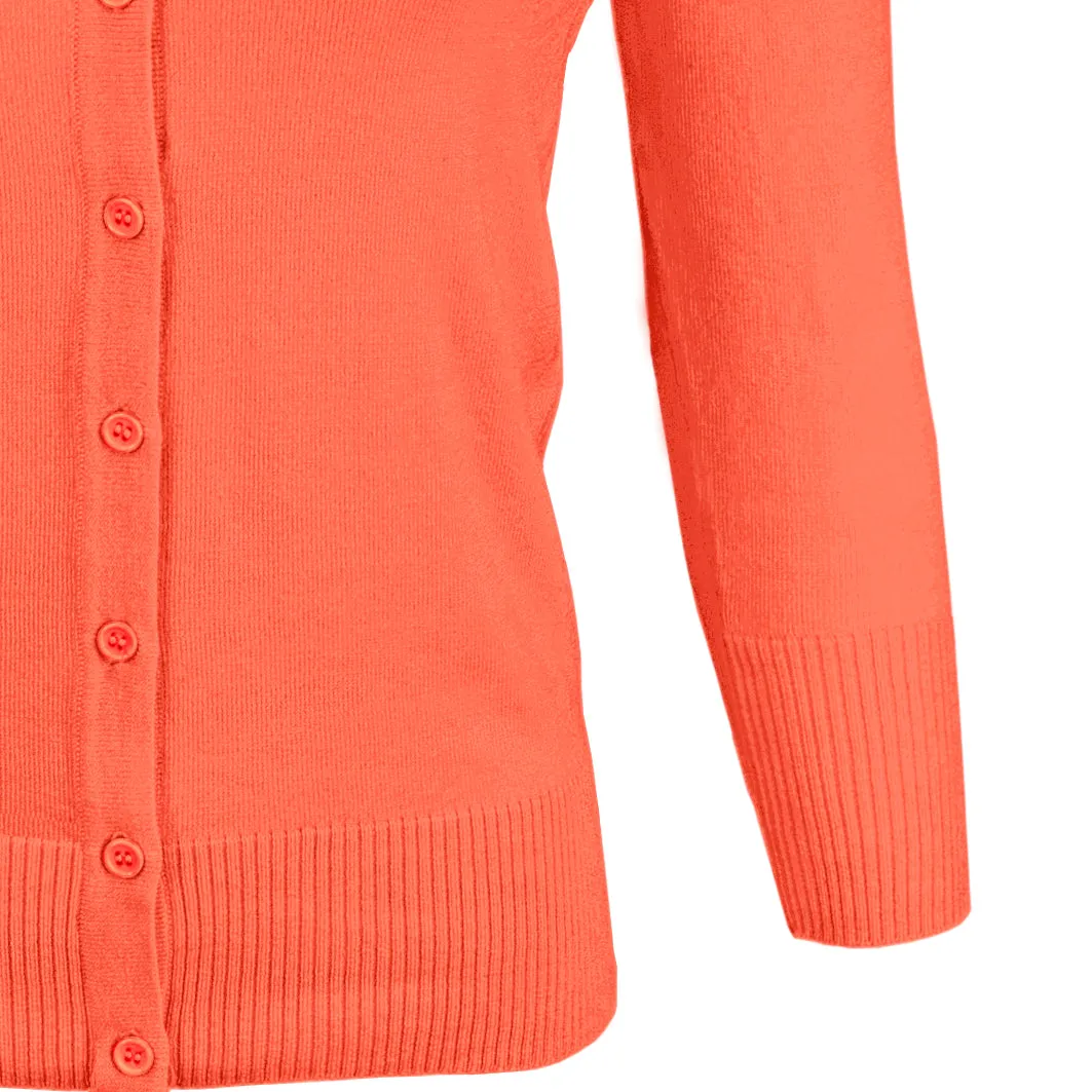 YEMAK Women's 3/4 Sleeve V-Neck Button Down Cardigan Sweater CO078 (S-L) Color Option (2 of 2)