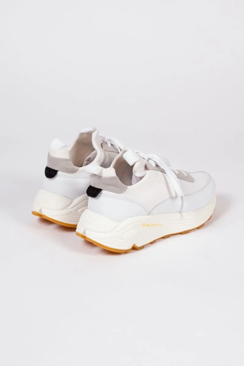 Yew Sneaker | White Neoprene   Leather