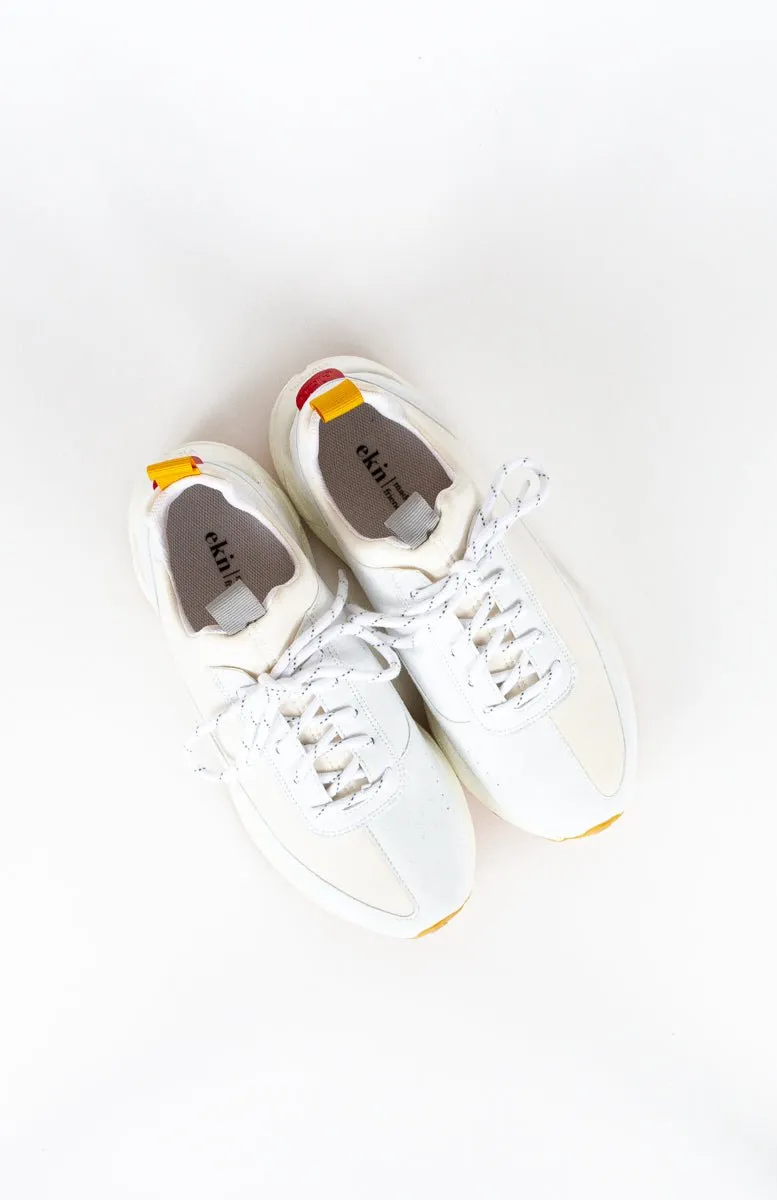 Yew Sneaker | White Vegan Leather   Neoprene