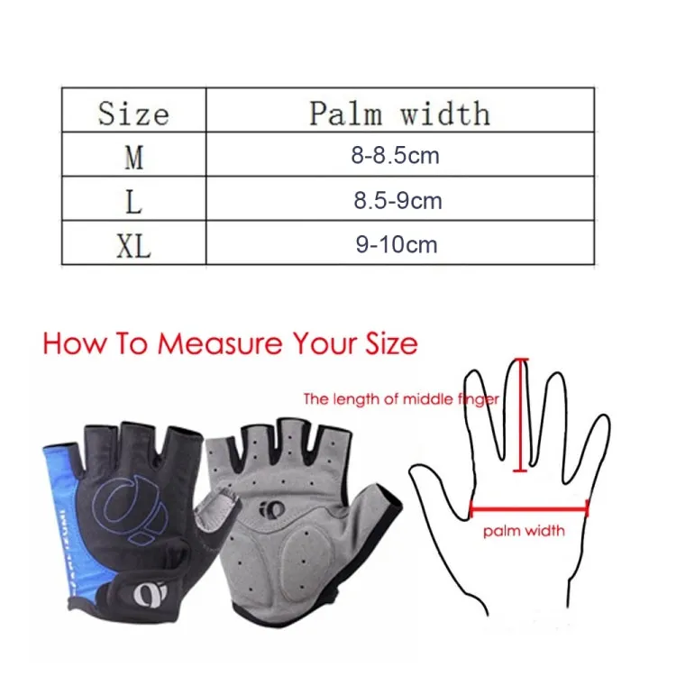 YIZIMI Anti-shock Half-finger Gloves Cycling Silicone Short Finger Gloves, Size: M(Black Gray)