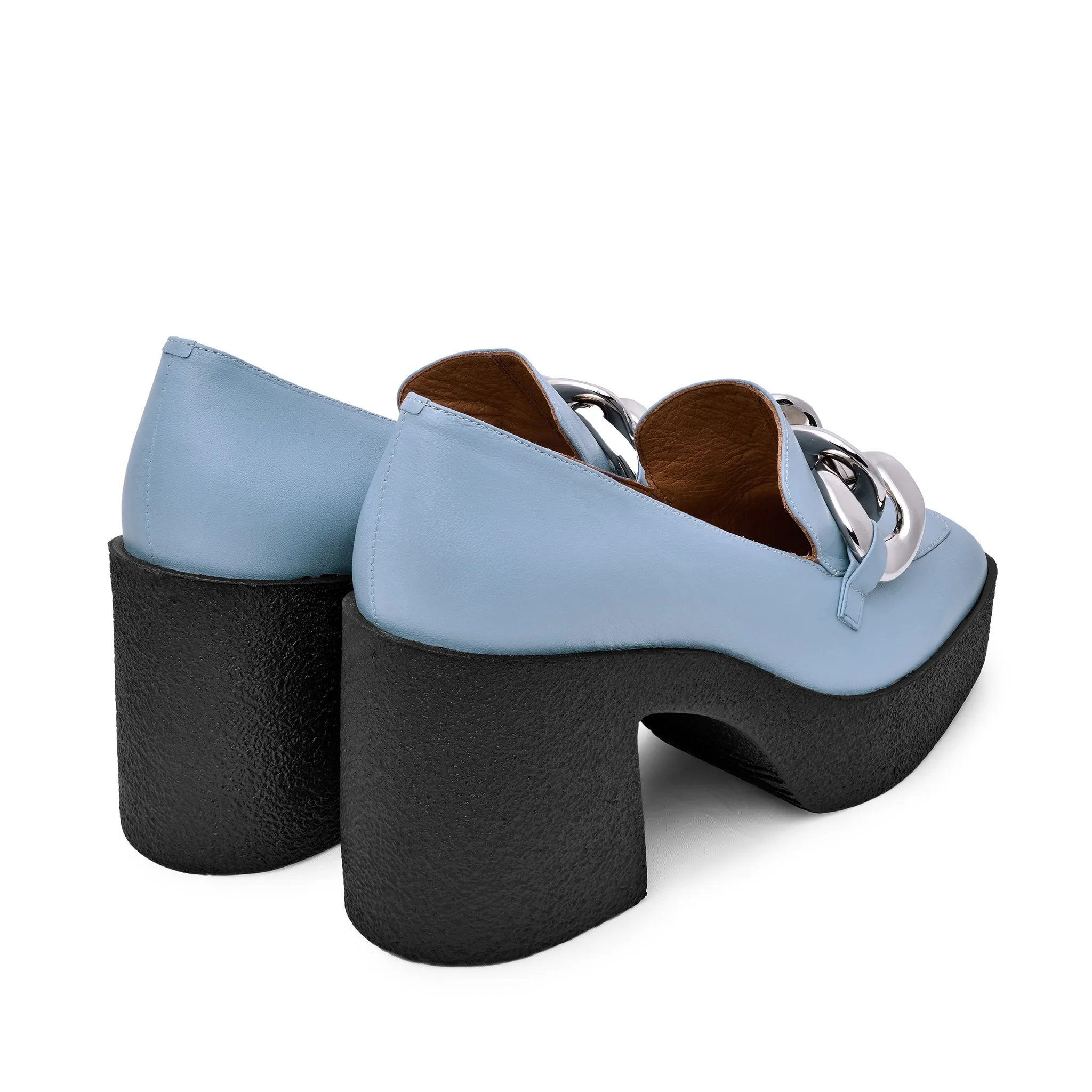 Yo Sky Blue Chunky Loafers