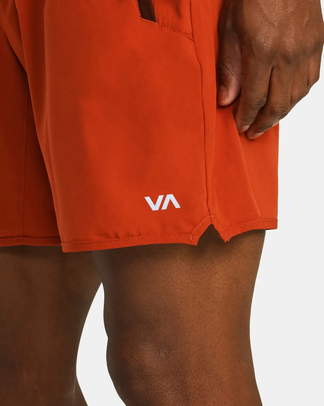 Yogger Stretch 17" Athletic Shorts - Brick Red