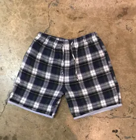 Yokishop - Classic Blue Tartan Plaid Pajama Reversible Shorts